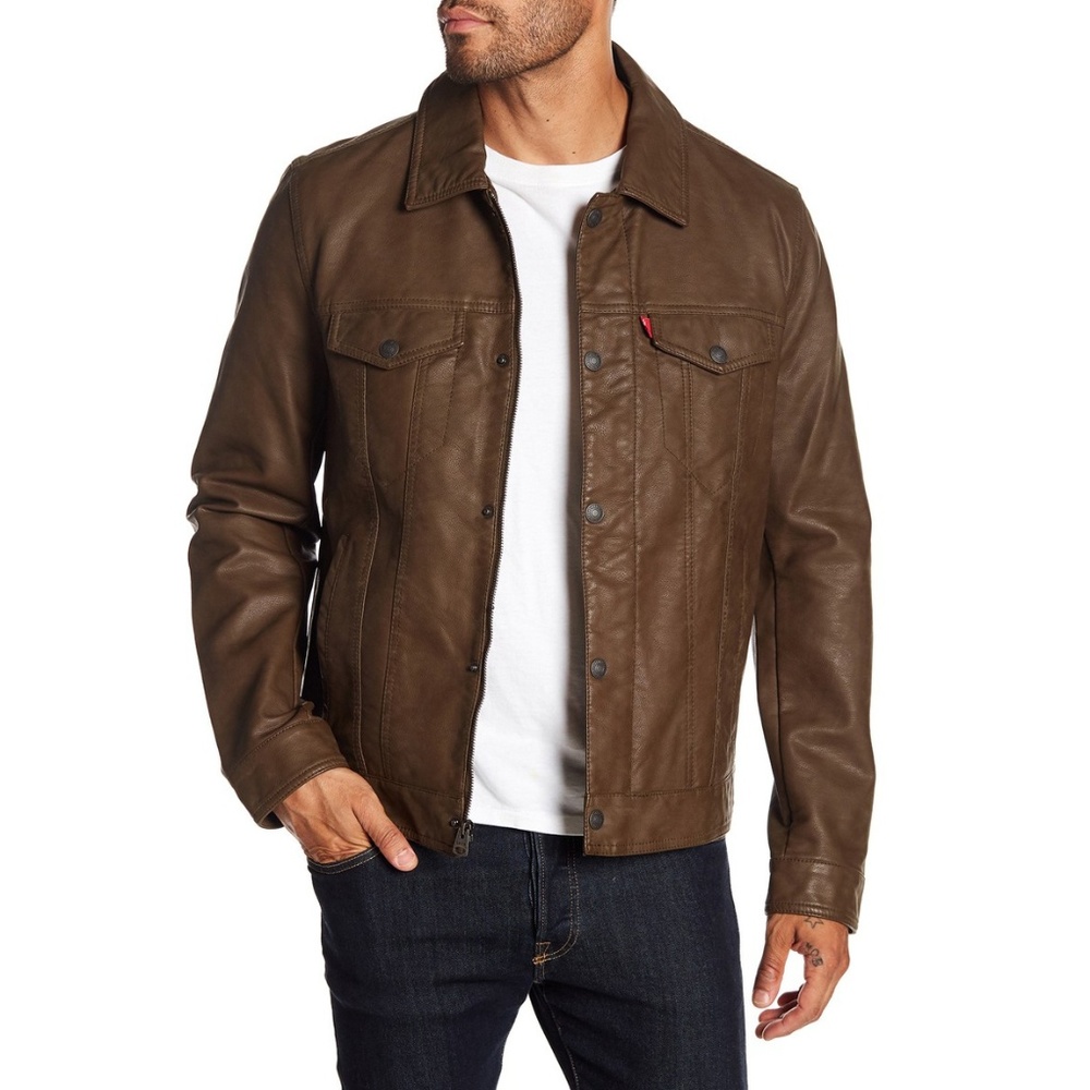Levi's Classic Soft Faux Leather Trucker Jacket